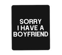 Tappetino per Mouse Sorry I Have A Boyfriend Tappetino per Il Mouse Antiscivolo Portatile Impermeabile Mousepad Forma Rettangolare, per Casa, Ufficio, Scrivania, 25x30cm