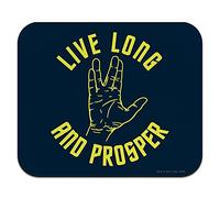 Tappetino per mouse sottile a basso profilo con Star Trek Live Long and Prosper