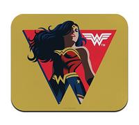 Tappetino per mouse sottile con logo rosso Wonder Woman 80th Pose basso profilo sottile
