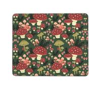 Tappetino per mouse spesso e confortevole, con motivo a funghi luminosi, con bordo bloccato, grande base in gomma antiscivolo, tappetino da scrivania per ufficio