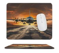 Tappetino per mouse, stampa di piste di atterraggio di aerei con bordo di bloccaggio, carino e divertente, per giochi su laptop, accessori per la casa e l'ufficio, tappetino da scrivania