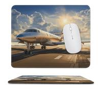 Tappetino per mouse, stampa di un aereo privato con bordo lucchetto, simpatico e divertente, per giochi su laptop, accessori per la casa e l'ufficio, tappetino da scrivania