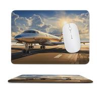 Tappetino per mouse, stampa di un aereo privato con bordo lucchetto, simpatico e divertente, per giochi su laptop, accessori per la casa e l'ufficio, tappetino da scrivania