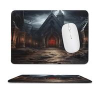 Tappetino per mouse, stampa di una vecchia cripta con bordo a forma di lucchetto, carino e divertente, per giochi su laptop, accessori per la casa e l'ufficio, tappetino da scrivania