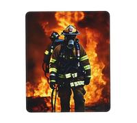 Tappetino per mouse stampato fiamme vigili del fuoco, tappetino per mouse per computer portatile, 25,4 x 30,5 cm, scrivania 20,9 x 24,1 cm