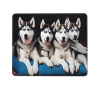 Tappetino per mouse stampato (Lovely Husky) 17,8 x 21,8 cm, impermeabile, antiscivolo, base in gomma per laptop, scrivania, decorazione per casa, ufficio
