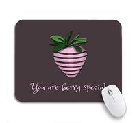 Tappetino per Mouse Strawberry in Chocolate Frosting Short Pun Message Saying You Tappetino Mouse Pad Antipolvere Confortevole Tappetini Mouse, per Gaming Mouse, Computer, 25 x 30cm