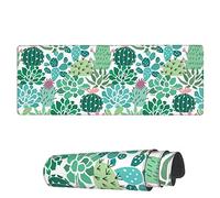 Tappetino per Mouse Summer Cactus And Succulent Tappetino Mouse Pad Personalizzato Sottomano, per Scrivania, Laptop, Computer, 80x30cm