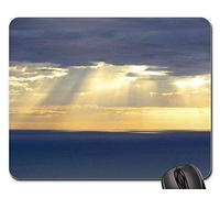 Tappetino Per Mouse, Sunset Rays Sun Dawn Screen Saver Calm Tappetino Mouse Pad Bordi Cuciti Tappetini Per Il Mouse Confortevole Gaming Tappetino Mouse Per Computer Notebook 25X30Cm
