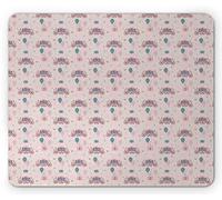 Tappetino per Mouse Tale Carriage of Cartoon with Butterfly And Balloons Tappetino per Il Mouse Antiscivolo Antipolvere Portatile Mousepad Forma Rettangolare, per Scrivania, Laptop, 25x30cm