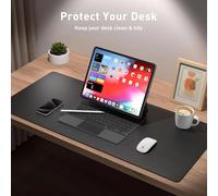 Tappetino per mouse Tappetino per scrivania grande per ufficio, tastiera da tavolo in pelle PU impermeabile Tappetino per mouse da gioco Tappetino per scrivania per la casa