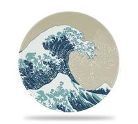 Tappetino per mouse, tappetino rotondo da scrivania giapponese Ukiyoe Ocean Waves, 22,4 cm, con base antiscivolo e bordo cucito, tappetino rotondo per tastiera del computer, per casa, ufficio, lavoro,