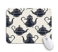 Tappetino Per Mouse Tea Vintage Teapot Coffee Pot Kettle Abstract Beverage Breakfast Tappetino Mouse Gaming Facile Da Pulire Tappetino Per Il Mouse Antiscivolo, Per Computer, Ufficio, 25 x 30cm