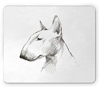 Tappetino per Mouse Terrier Simple Hand Drawn Hatched Sketch of English Breed Dog Side Profile Tappetini Mouse Portatile Sottomano, per Gaming Mouse, Casa, Ufficio, 25x30cm