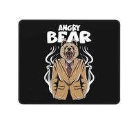 Tappetino per Mouse The Bear in The Suit Mousepad Confortevole Desk Mat con Bordi Cuciti Tappetino per Tastiera per Gaming Ufficio Laptop 25X30Cm