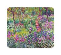 Tappetino per Mouse The Iris Garden By Claude Monet Lavabile Tappetino Mouse Gaming Multifunzione Desk Mat per Ufficio Laptop Computer 10X12In