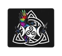 Tappetino per Mouse The Knot Morrigan Triple Goddess Bird Tappetino Mouse Pad Base Antiscivolo in Gomma Confortevole Sottomano, per Gaming, Computer, Scrivania, 25x30cm