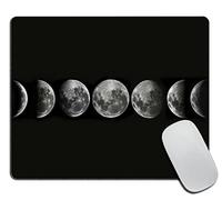 Tappetino per Mouse The Moon Tappetino per Il Mouse Antiscivolo Base Antiscivolo in Gomma Confortevole Mousepad Forma Rettangolare, per Computer, Ufficio, Gaming, 25x30cm