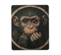 Tappetino per Mouse The Silent Monkey 25X30Cm Bordo Cucito Tappetino Mouse Antiscivolo Mousemat per Pc Laptop
