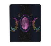 Tappetino Per Mouse, The Triple Moon Goddess Wiccan Pentagram Symbol Gaming Mousepad Personalizzato Gaming Pad Antisfilacciamento Tappetini Mouse Per Gamers Casa 25X30Cm