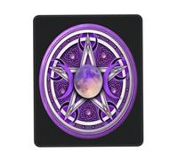 Tappetino per Mouse, The Triple Moon Goddess Wiccan Pentagram Symbol Tappetini per Il Mouse da Gioco Personalizzato Tampone per Mouse Antiscivolo Tappetino per Il Mouse da Gioco 25X30Cm
