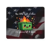 Tappetino per Mouse This Little Light of Mine Dumpster Fire Tappetino Mouse Gaming Personalizzato Confortevole Mousepad Forma Rettangolare, per Ufficio, Gaming, Computer, 25x30cm