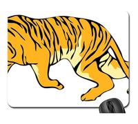 Tappetino per Mouse, Tiger Stripes Animal Tail Mammal Hunting Stalking Tappetino Mouse Gaming Pratica Tappetini per Il Mouse Liscia Tappeto Mouse per Casa Laptop 25X30Cm