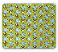 Tappetino per Mouse Time Repetitive Pattern Image of Classic Analog Pocket Stopwatches Art Print Tappetino per Il Mouse Antiscivolo Impermeabile Sottomano, per Scrivania, Laptop, Casa, 25x30cm