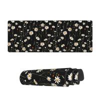 Tappetino Per Mouse Tiny Flower In Black Tappetino Mouse Gaming Confortevole Sottomano, Per Computer, Casa, Gaming Mouse, 80x30cm