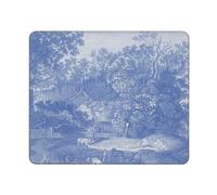 Tappetino per mouse, Toile Blue Toile De Jouy, Tappetino per mouse con base in gomma antiscivolo, Tappetino per mouse impermeabile 12 × 10 pollici Ufficio