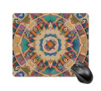 Tappetino per Mouse Traditional Colorful Middle Eastern Design Tappetino Mouse Pad Base Antiscivolo in Gomma Confortevole Mousepad Forma Rettangolare, per Laptop, Computer, Gaming Mouse, 25x30cm