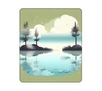 Tappetino per Mouse, Tranquil Lakes Tappetino Mouse Ergonomico Tappetini per Il Mouse Antisfilacciamento Tappetino Mouse Gaming per Laptop Ufficio 25X30Cm