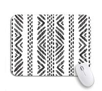 Tappetino Per Mouse Tribal Black And White Ethnic In The Aztec Navajo Tappetino Mouse Gaming Lavabile Base Antiscivolo In Gomma Mousepad Forma Rettangolare, Per Scrivania, Gioco, 25 x 30cm