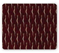 Tappetino per Mouse Tribal Traditional Aboriginal Culture Symbolism with Snakes On Ethnic Spirals Boho Tappetino Mouse Gaming Mousepad Forma Rettangolare, per Laptop, Scrivania, 25x30cm