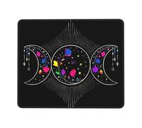 Tappetino per Mouse Triple Moon Goddess Pentagram Wiccan Tappetino Mouse Gaming Facile da Pulire Lavabile Sottomano, per Laptop, Computer, Casa, 25x30cm