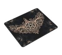 Tappetino per Mouse Triple Moon Goddess Pentagram Wiccan Tappetino Mouse Piccolo Lavabile Portatile Mousepad Forma Rettangolare, per Laptop, Scrivania, Gaming, 25x30cm