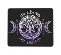 Tappetino per Mouse Triple Moon Goddess Wiccan Pentacle Pentagram Mousepad Pulire Desk Mat Lavabile Mouse Mat per Gaming Computer Portatile Pc 25X30Cm