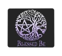 Tappetino per Mouse Triple Moon Goddess Wiccan Pentacle Tree of Life Mouse Pad Migliora Precisione E velocità Desk Mat Waterproof Tappetino per Tastiera per Gaming Ufficio 25X30Cm