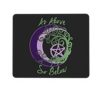 Tappetino per Mouse Triple Moon Goddess Wiccan Pentagram Protezione Scrivania da Ufficio Confortevole Tappetino Mouse Gaming Lavabile Tappetino per Mouse da Gioco per Mac Ufficio 25X30Cm