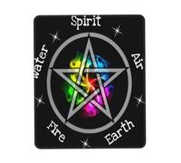 Tappetino per Mouse, Triple Moon Pentagram Goddess Wiccan Tappetino Mouse Pratica Tampone per Mouse Antiscivolo Tappetini per Il Mouse per Mouse Computer 25X30Cm