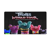 Tappetino per mouse Trolls World Tour, tappetino per mouse grande, tappetini per mouse, accessori per ufficio, accessori per scrivania, 15,8 x 29,5
