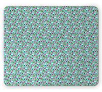 Tappetino per Mouse Tropical Exotic Print of Flamingos Parrots And Palm Trees Hawaiian Tappetino Mouse Pad Impermeabile Mousepad Forma Rettangolare, per Computer, Casa, Gaming Mouse, 25x30cm