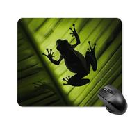 Tappetino per Mouse Tropical Frog Silhouette Tappetino per Il Mouse Antiscivolo Personalizzato Facile da Pulire Mousepad Forma Rettangolare, per Casa, Ufficio, Laptop, 25x30cm