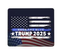 Tappetino per Mouse Trump 2025-Back The Blue American Flag Tappetino Mouse Gaming Base Antiscivolo in Gomma Personalizzato Mousepad Forma Rettangolare, per Ufficio, Casa, Gaming Mouse, 25x30cm
