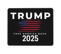 Tappetino per Mouse Trump Flags 2025 Tappetino per Il Mouse Antiscivolo Facile da Pulire Base Antiscivolo in Gomma Sottomano, per Scrivania, Ufficio, Gaming Mouse, 25x30cm