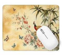 Tappetino per Mouse Uccello Tappetino Mouse Fiore Mousepad Gaming, Piccolo Tappeto Scrivania 340 x 280 mm, Durevole e Facile da Pulire, Superficie Antiscivolo Mousepad per Computer Accessori p1j-40