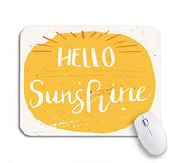 Tappetino per Mouse Unique Lettering Phrase Hello Sunshine for Save The Date Tappetino per Il Mouse Antiscivolo Confortevole Facile da Pulire Tappetino Mouse, per Computer, Gioco, 25 x 30cm