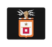Tappetino per Mouse Us Army Signal Corps Coat of Arms Protezione Scrivania da Ufficio Confortevole Tappetino Mouse Gaming Portatile Tappetino per Mouse da Gioco per Ufficio Pc 25X30Cm