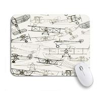 Tappetino Per Mouse Vintage Airplane Composition Of Graph Can Be Turned Off Tappetino Per Il Mouse Antiscivolo Personalizzato Facile Da Pulire Tappetino Mouse Pad, Per Casa, Laptop, 25 x 30cm