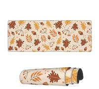 Tappetino per Mouse Vintage Fall Leaves Berries Corns Tappetino per Il Mouse Antiscivolo Lavabile Sottomano, per Gaming Mouse, Laptop, Ufficio, 80x30cm